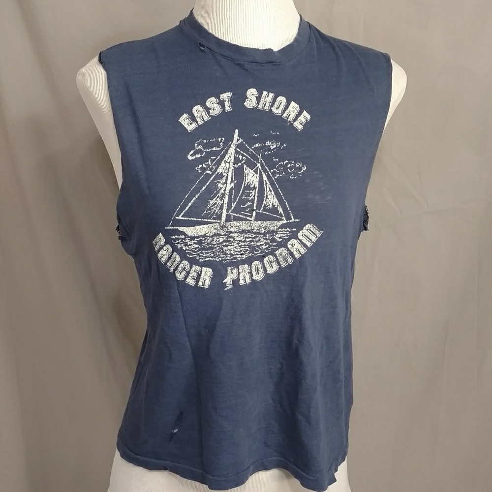 Naturally Distressed Tank Top Grunge T Vintage Tee